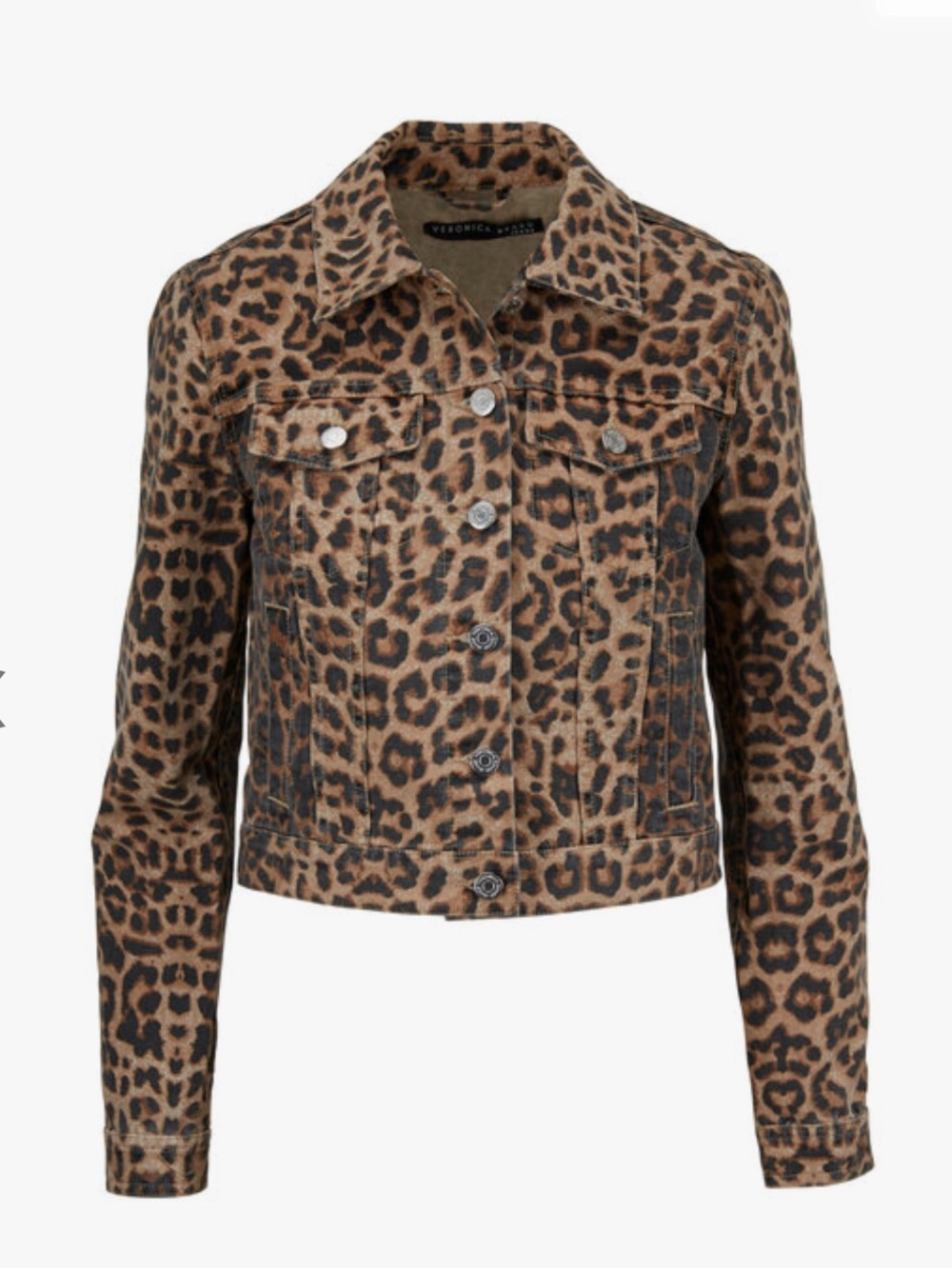 Veronica Beard leopard denim jacket size l / xl